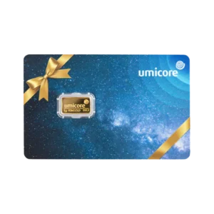 1g Goldbarren Umicore Geschenkkarte