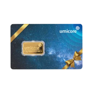 2,5g Goldbarren Umicore Geschenkkarte